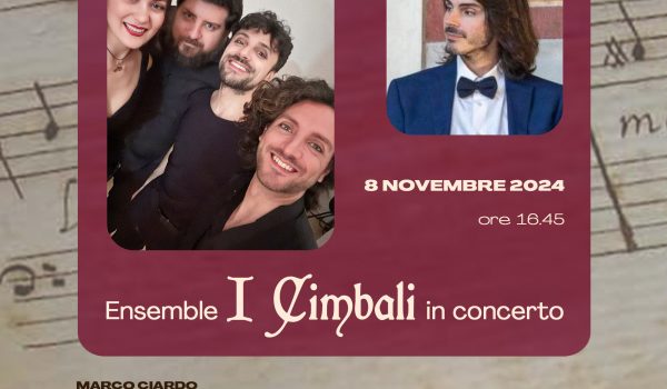 Locandina del concerto dell'ensemble vocale 'I Cimbali'