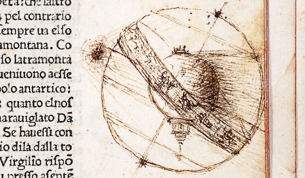 Disegno tratto dal Dante Vallicelliano che raffigura la fascia dello zodiaco