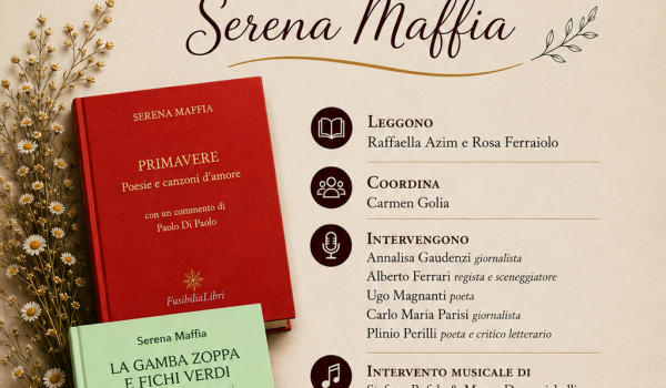 Locandina presentazione libri di Serena Maffia