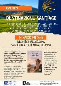 Locandina incontro sul Cammino di Santiago