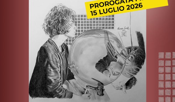 Locandina mostra con scritta di proroga