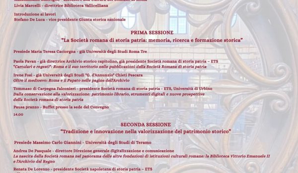 Locandina con testo del convegno