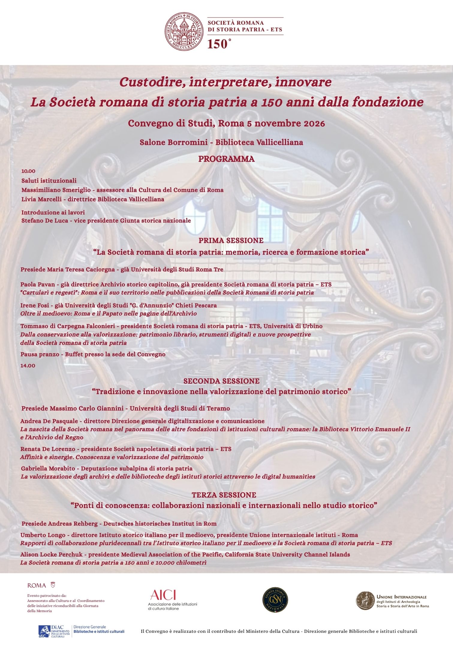 Locandina con testo del convegno